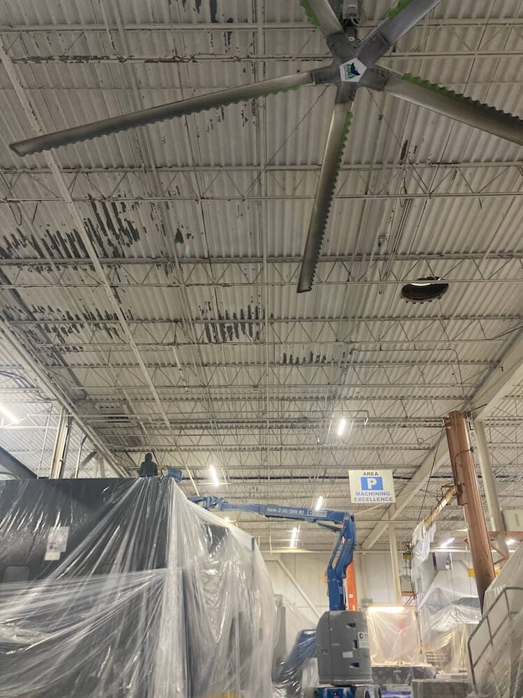 commercial interior painting before